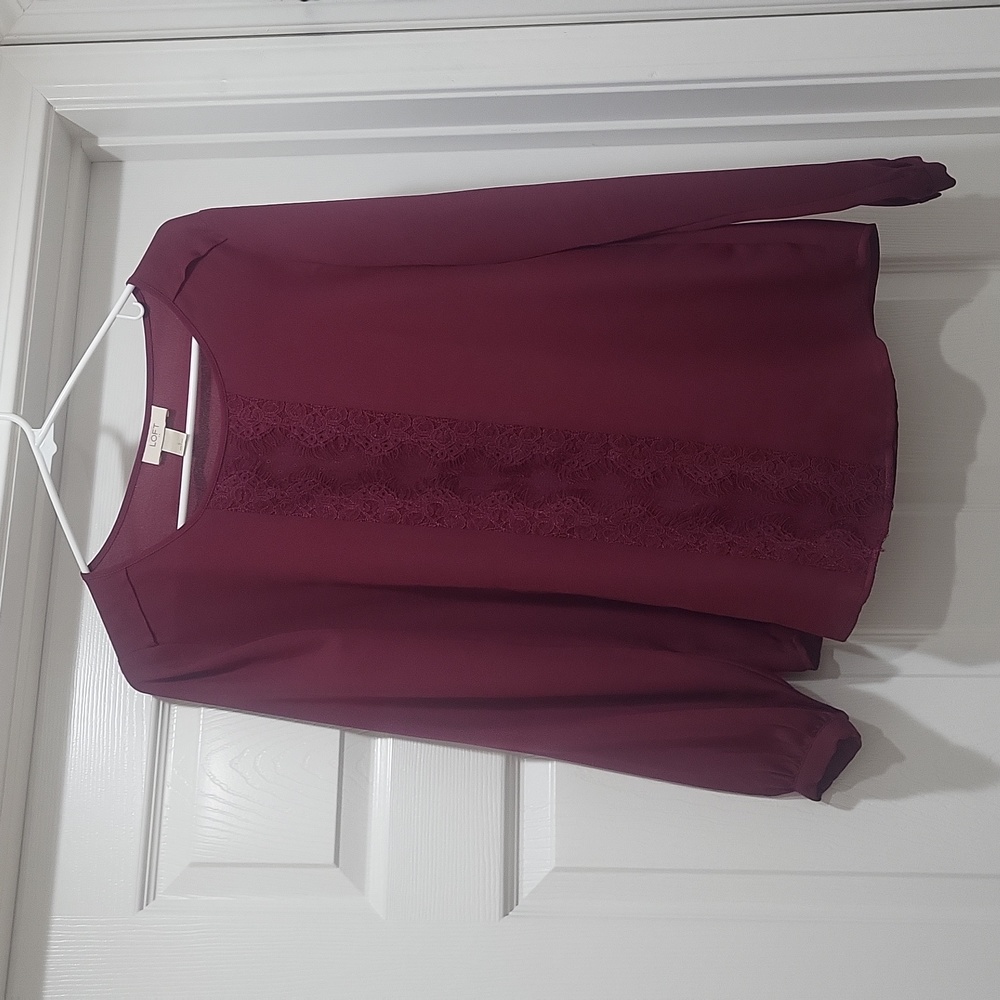 Loft lace detail top